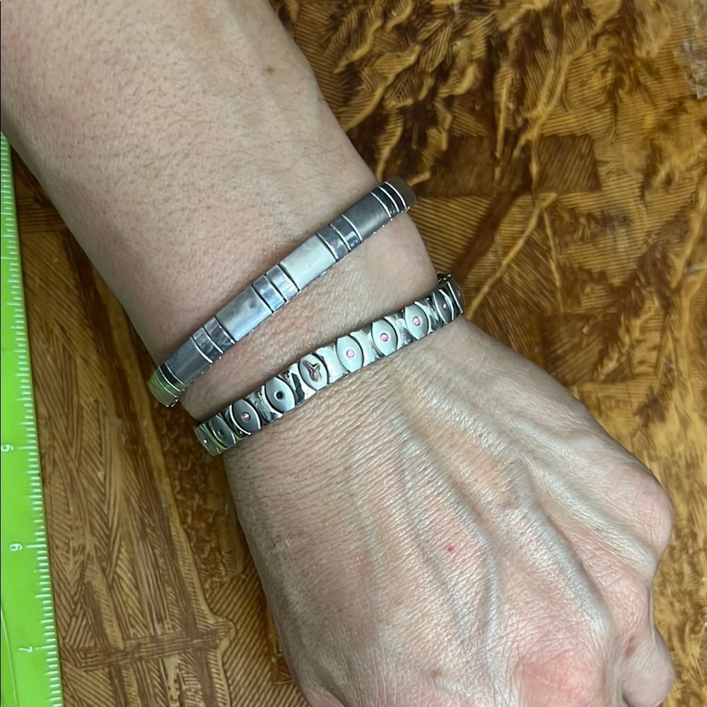 Elegant Silver Bracelet Duo